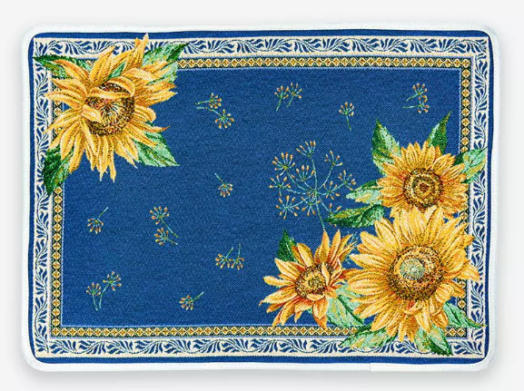 Jacquard tea mat (Sunflower. 2 colors) - Click Image to Close